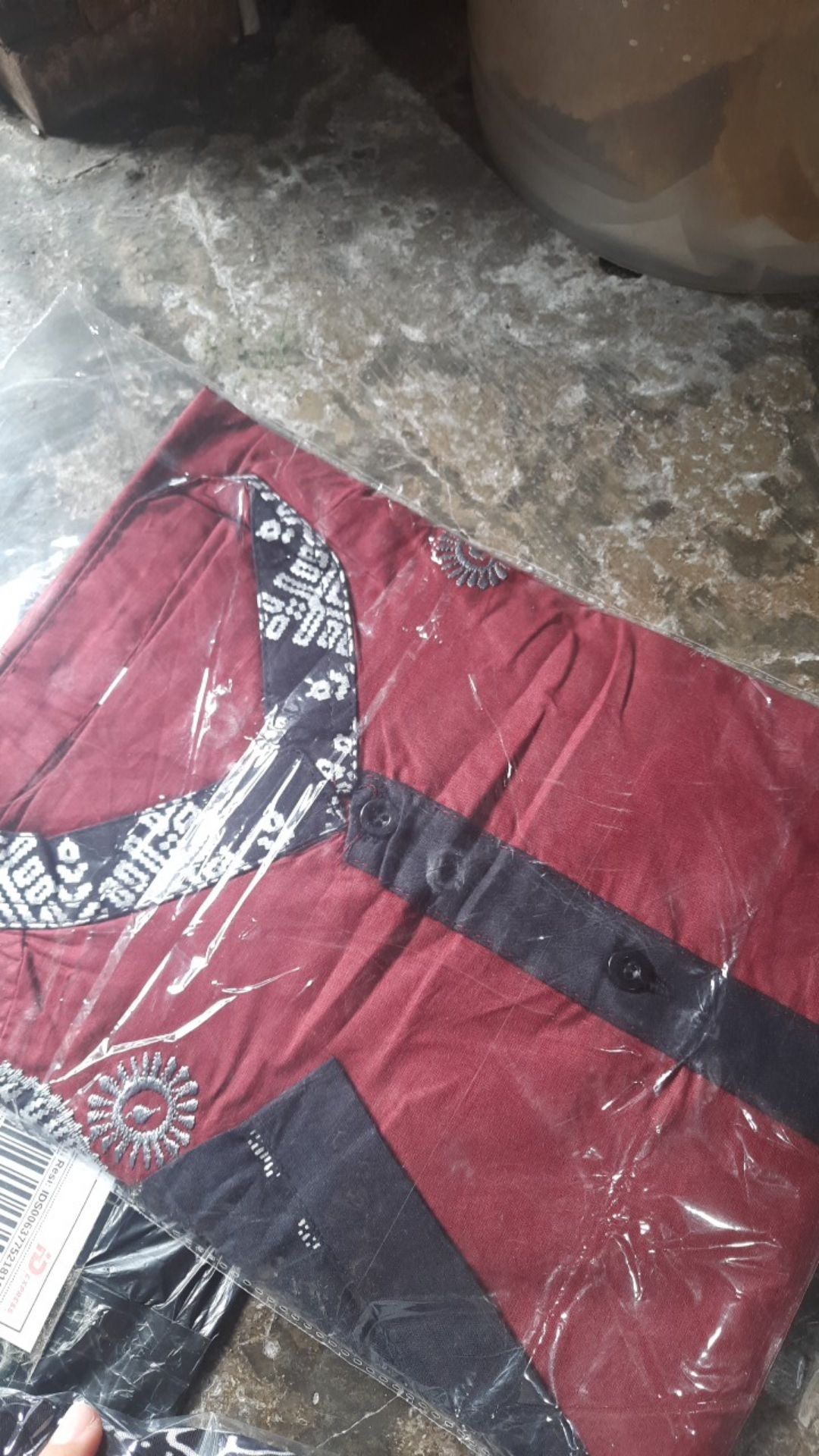 Kemeja Koko Pendek Kombinasi Batik Pekalongan