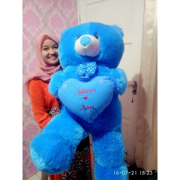 [UKIR NAMA] BONEKA BERUANG /TEDDY BEAR, 1.1METER PITA