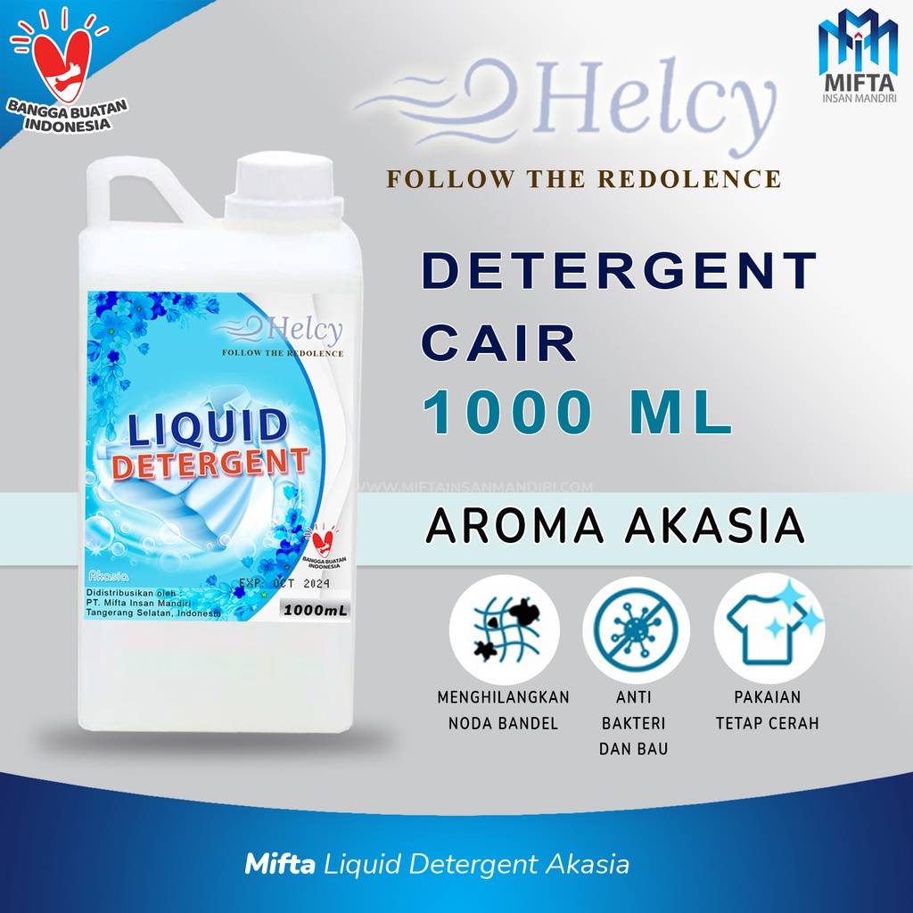 LIQUID DETERGEN 1L / DETERGEN CAIR HELCY 1 LITER / SABUN CUCI CAIR