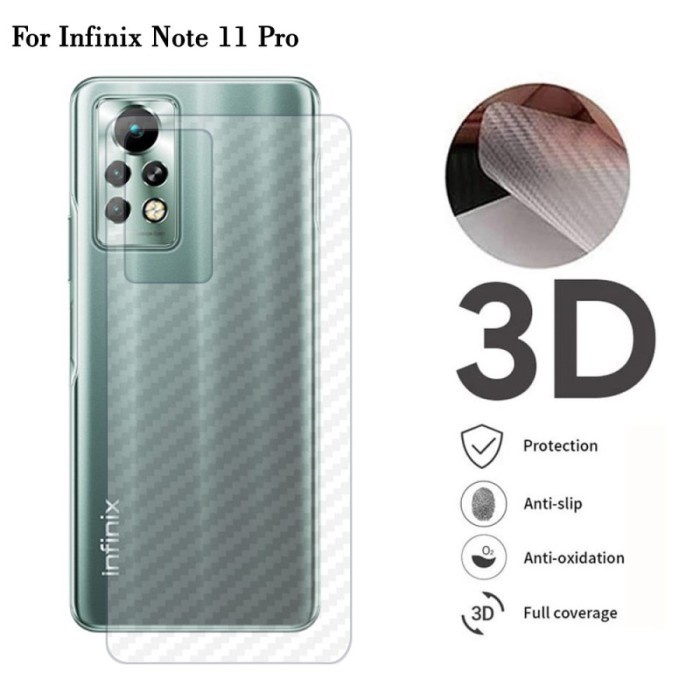 Back Skin Carbon Infinix Note 11 Pro - Skin Carbon Note 11 Pro