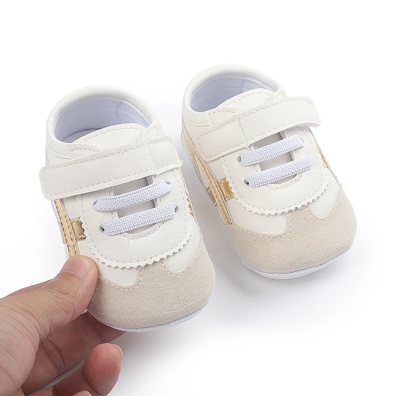 Sepatu Bayi Prewalker Perempuan Umur 0 - 12 Bulan Sepatu Sneakers Anak Bayi Perempuan Baby Prewaker Shoes Cewek Murah Umur 0 - 14 Bulan, umur 1 Tahun 0 - 6 Bulan Gold AK 06