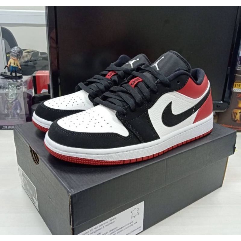 Nike jordan 1 low black toe slip on