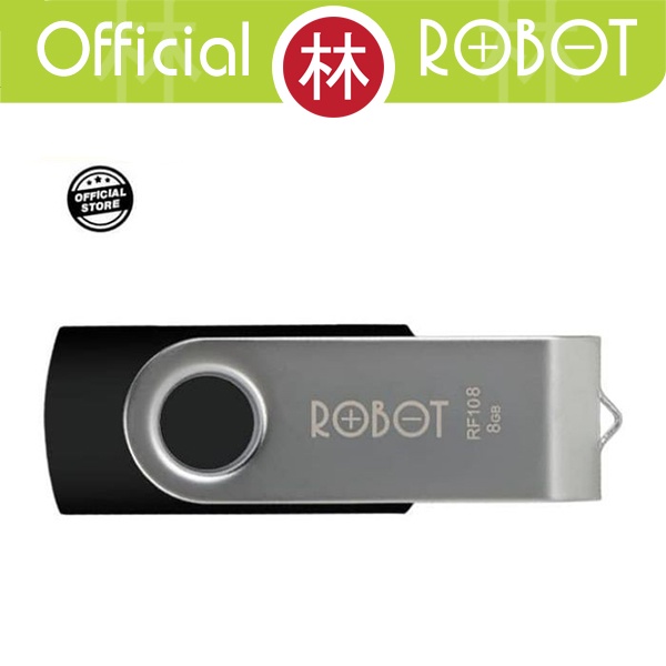 Robot RF108 Flashdisk (8GB) Rotatable USB with Package ORI