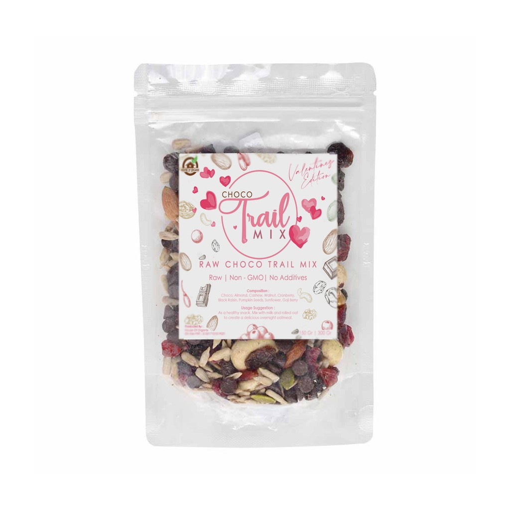 Natural Raw Trail Mix Chocolate - 150 Gr