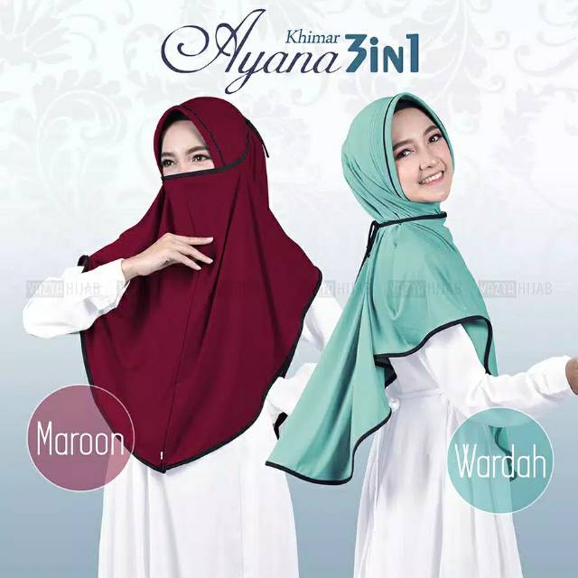 Hijab Dewasa || Bergo 3in1 Ayana || Bergo semi Jumbo || SHARMILLA KHIMAR