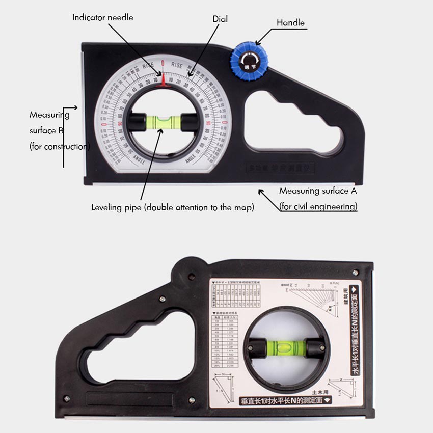 Angle Meter / Alat Ukur Sudut Kemiringan / Waterpass Angel Meter / Tilting Meter / Slope Meter