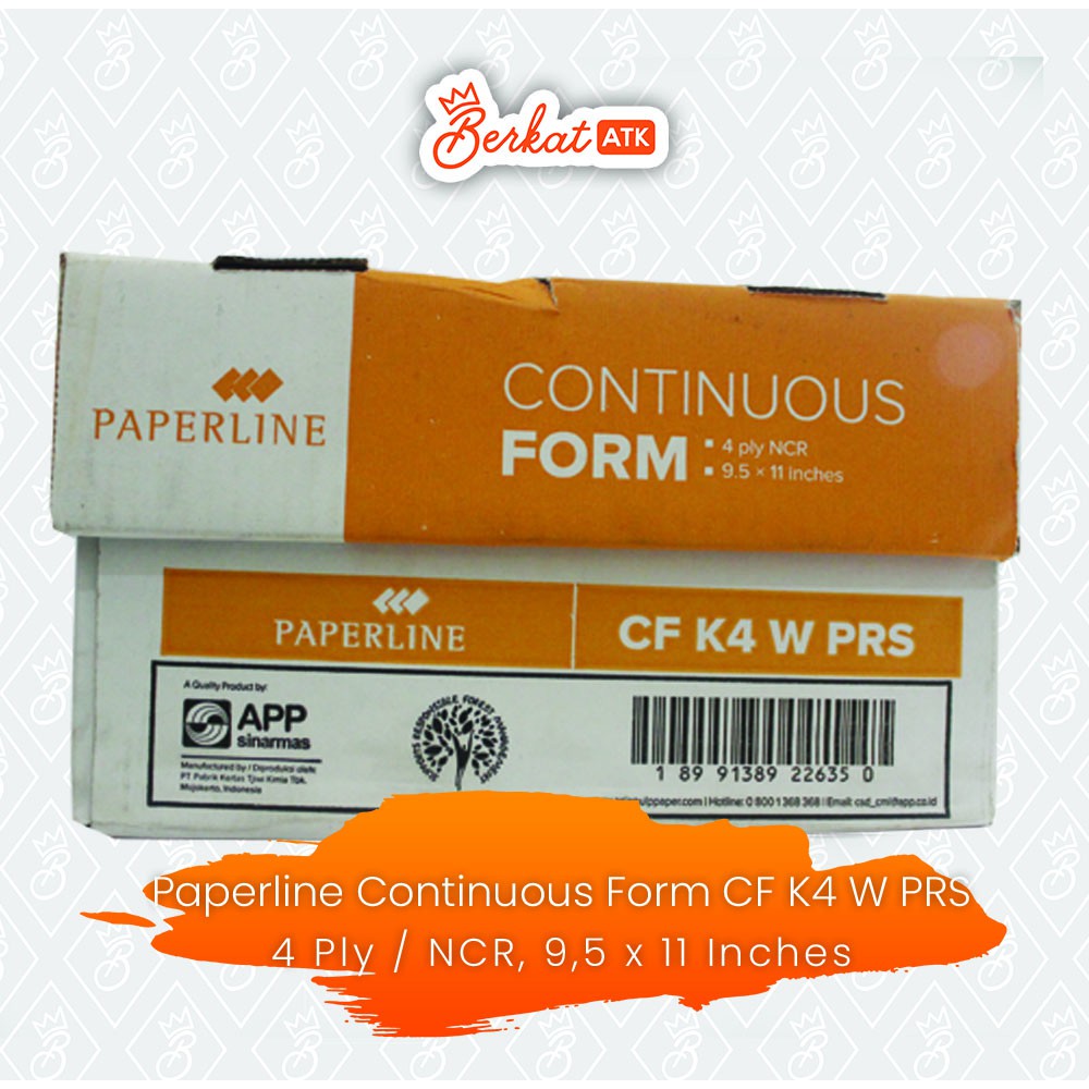 

Continuous Form 4 Ply 9,5x11 - Paperline CF K4 W PRS