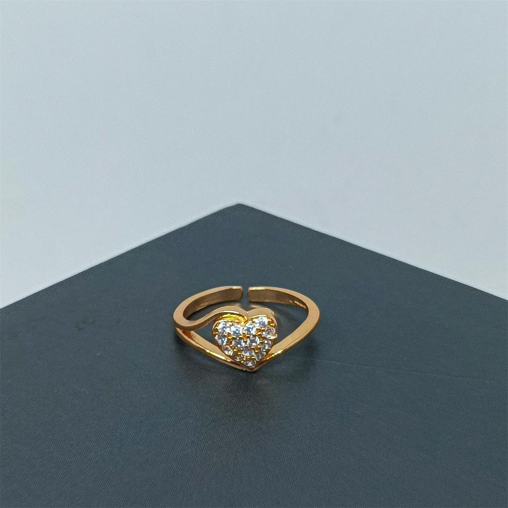 Cincin Titanium Wanita Emas Muda Anti Karat Asli Gold Emas Couple Dewasa Dan Luntur Logam Asesoris Jewelry