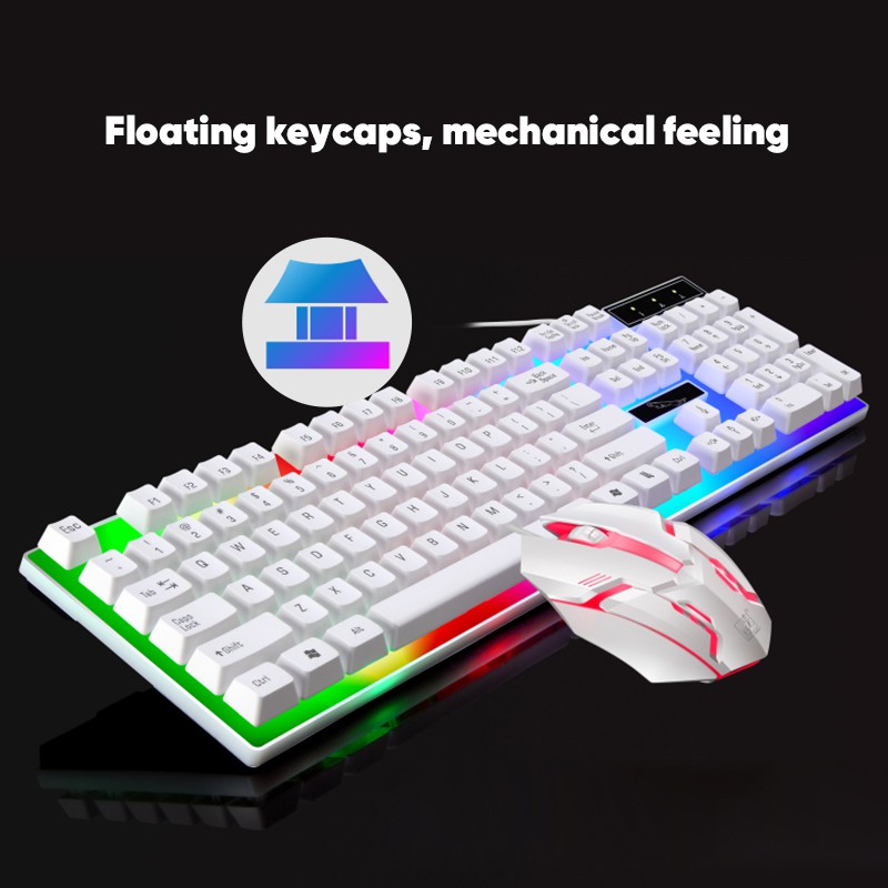 Smartfish Keyboard Mouse Gaming Set dengan RGB Light wire Keyboard