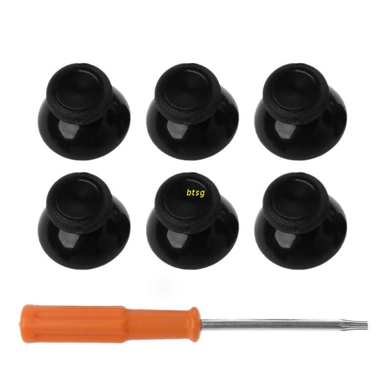 Btsg 6pcs / Set Cap Thumbstick Joystick Analog 3d Pengganti Warna Hitam Untuk Xbox One X Elite S