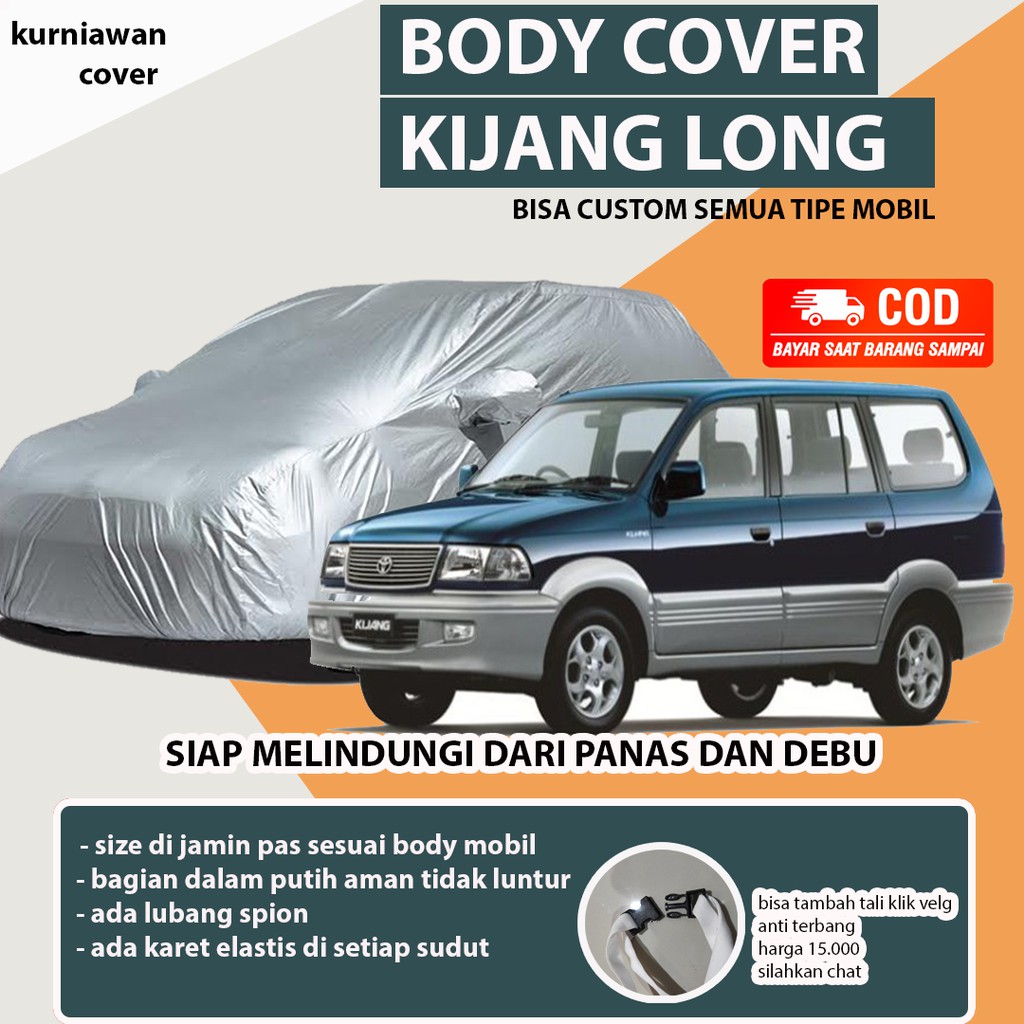 Body Cover Mobil KIJANG LONG /Sarung Cover Mobil Kijang Long/Kijang lgx/Kijang krista/kijang super