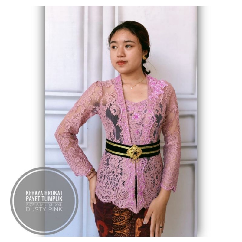 Kebaya Brokat  Payet Tumpuk Premium