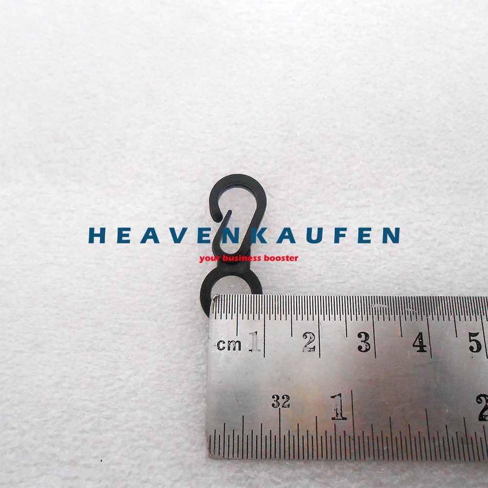 Kait Pengait Gantungan Plastik Untuk Strap Masker Lanyard Dll Panjang 3 cm Lebar Lubang 7 mm Warna Hitam Harga Per Lusin