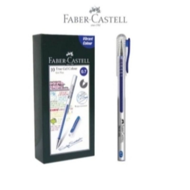 

Pulpen True Gel tinta Biru 0.7 mm Faber-Castell