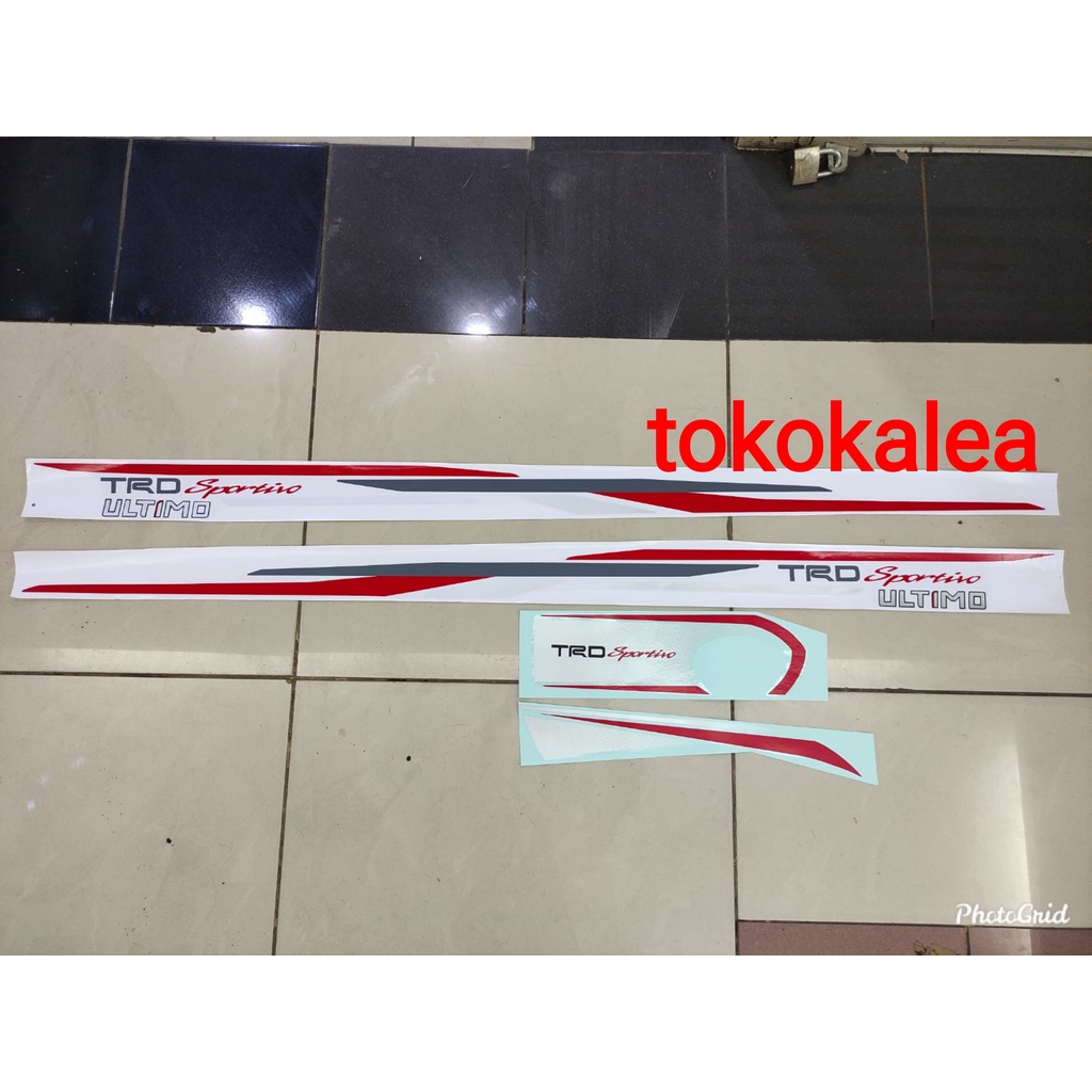 PAKET STIKER COVER BAN SEREP RUSH TERIOS+STIKER BODY MOBIL TRD SPORTIVO ULTIMO RUSH TERIOS 2014-2017
