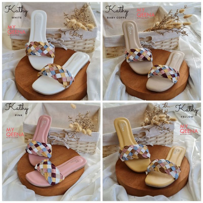 TERBARUU Sandal wanita Kathy dari My Qeena by Kirana Stuff awet dan nyaman dikaki