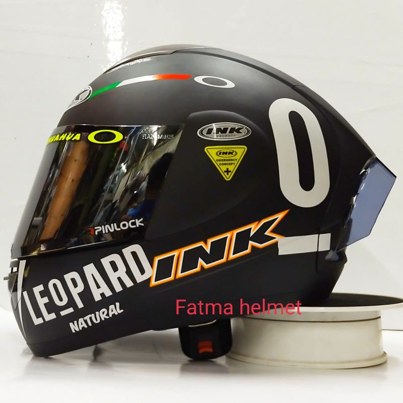 HELM INK CL-MAX PAKET GANTENG VISOR IRIDIUM (include visor ori)-B.doft leopard