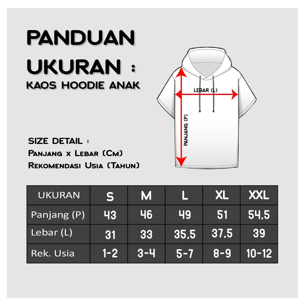 KAOS KUPLUK ANAK HOODIE ANAK POLOS MURAH KAOS KUPLUK ANAK POLOS COMBED 30 S