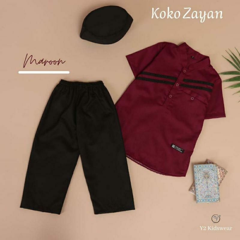 Koko Zayan By : Y2 ORIGINAL || Bahan Katun Toyobo royalmix || setelan anak Laki-laki lengan pendek