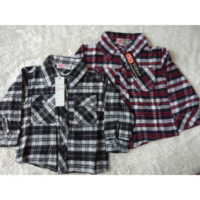 JUAL RUGI Kemeja Flanel anak unisex