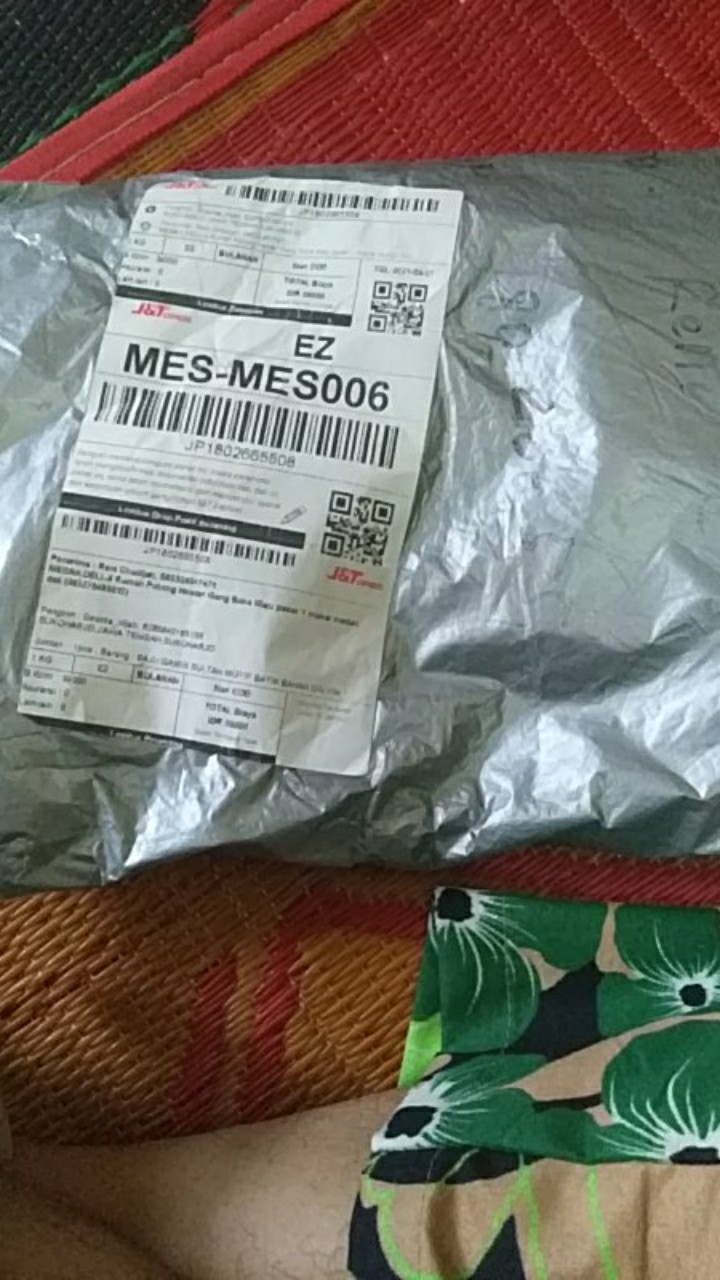 Baju Gamis Sultan Motif Batik Bahan Calvin Jeans