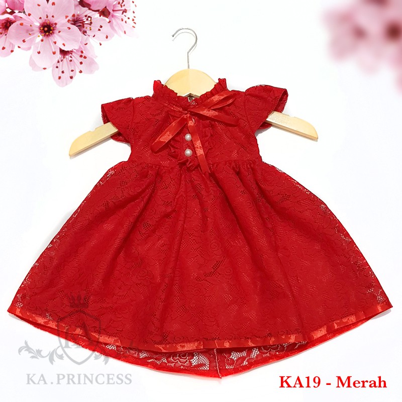 Baju Bayi Perempuan 0 - 18 Bulan Gaun Bayi Dress Bayi  Baju Pesta Murah KA19