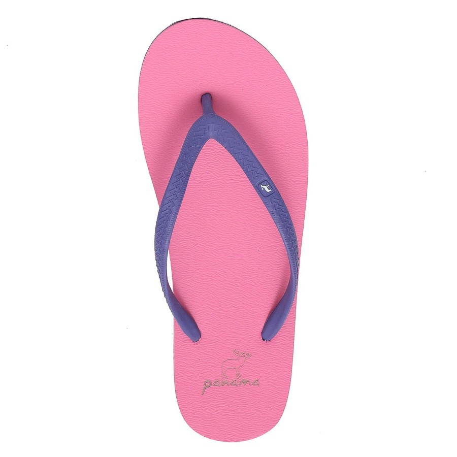 Sandal Panama Classic / Sendal Wanita Rose Pink Purple/ Sandal Pantai W25