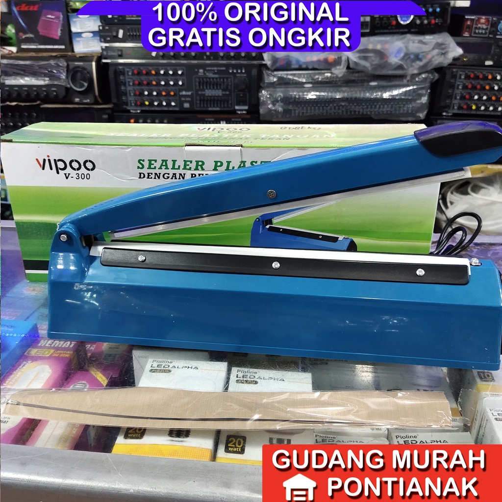 Alat Press Plastik 300mm 30cm Impulse Sealer Merk acak seusai stok tersedia kak ukuran sama 300 mm v