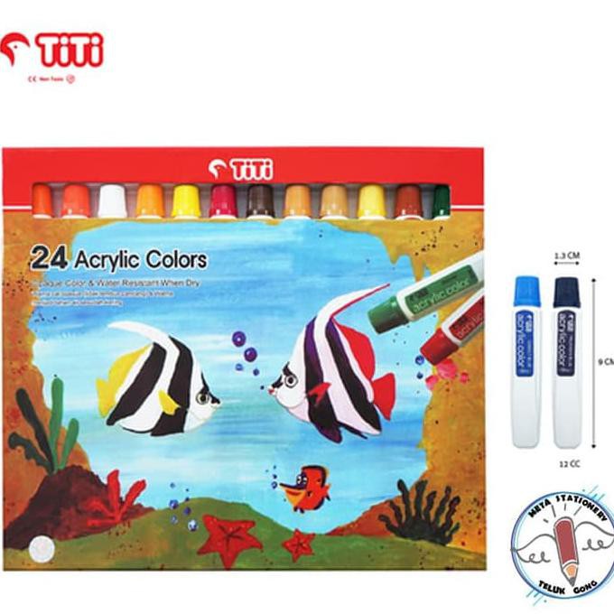 

Best Seller! Cat Acrylic Titi 24 Warna Murah