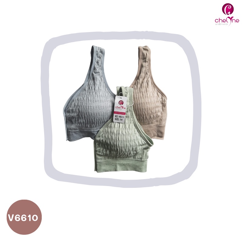 BH Chelyne Kancing Depan V6610 (M-XXL) Sport Bra Bahan Seamless Rajut Tanpa Kawat (BH Menyusui / Maternity Nursing Bra)