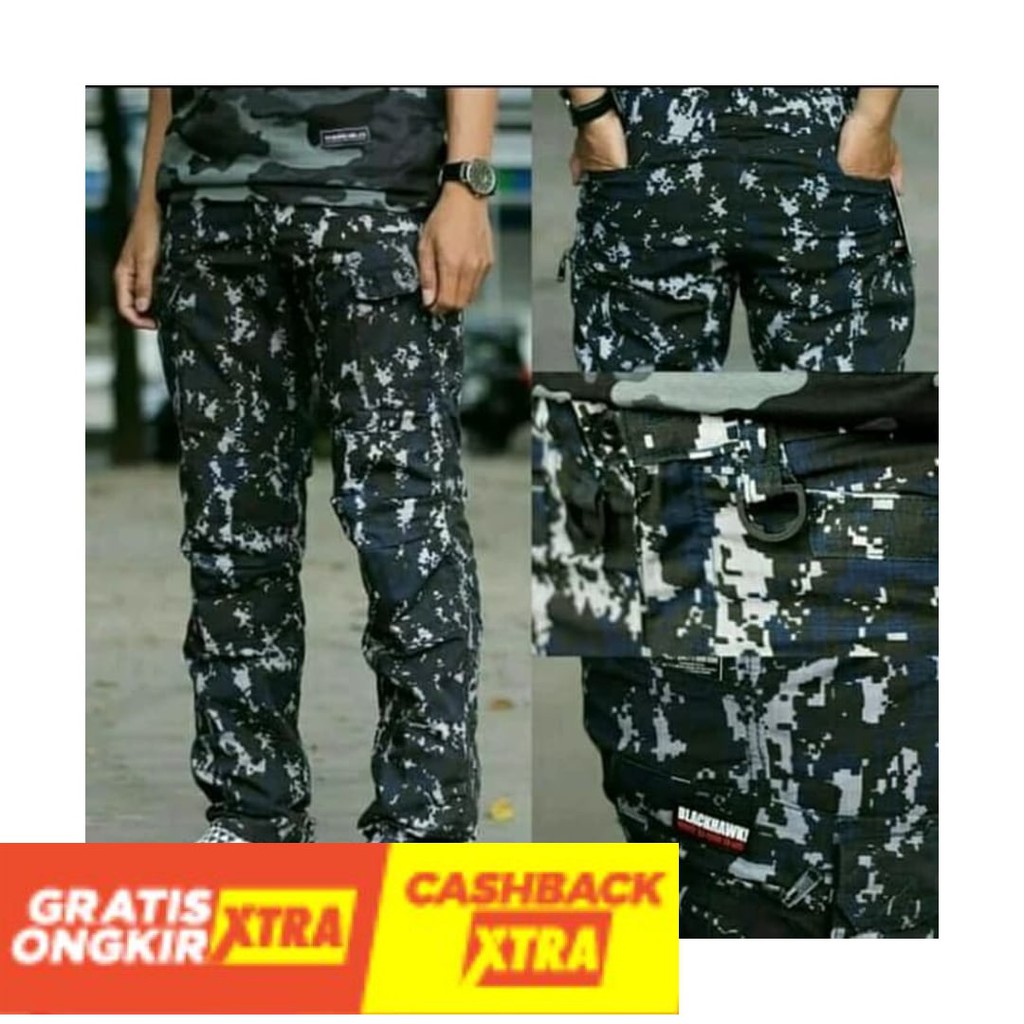 NEW MODEL  - CELANA BLACKHAWK CAMO LORENG NAVY SEAL