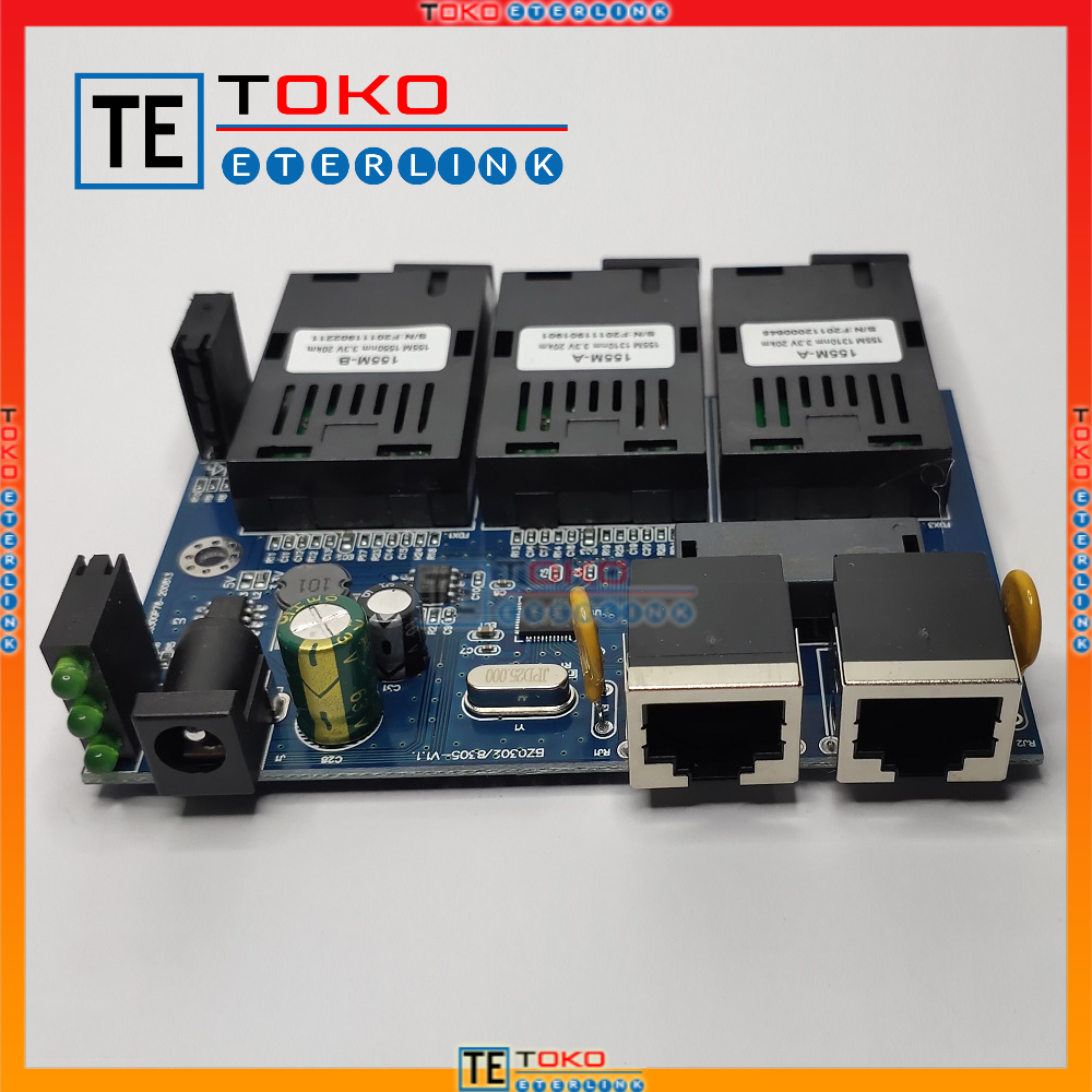 [BARU!!!] Switch Ethernet Media Fiber Optik Mode Tunggal 3sc2rj-AAB-PCB GARANSI MURAH 1-3