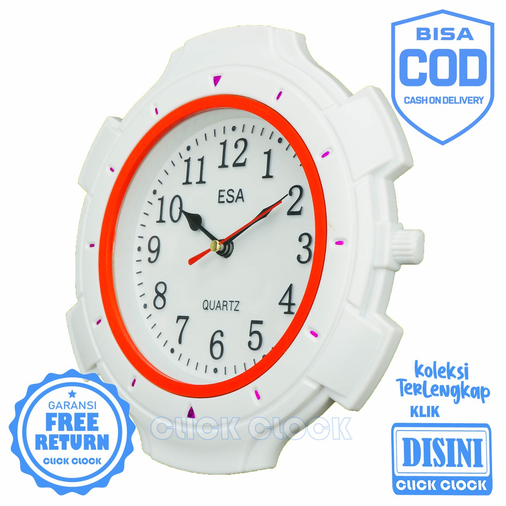 Jam Dinding Unik Murah Minimalis Dekorasi Rumah Wall Clock ESA 199