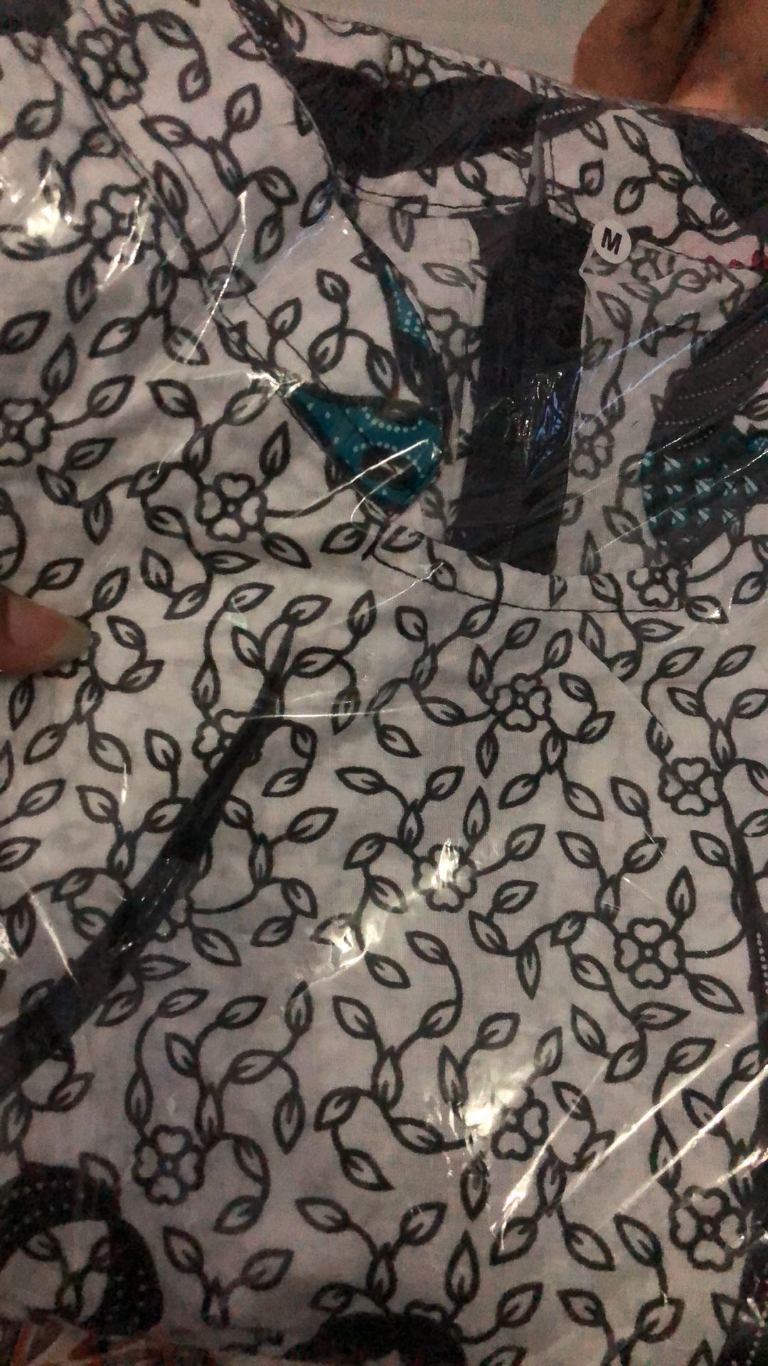 Batik Tunik Shibori Jumputan Terbaru All Size 106cm / Hrb026 Yelbor Navbor / Biru Putih / Original..