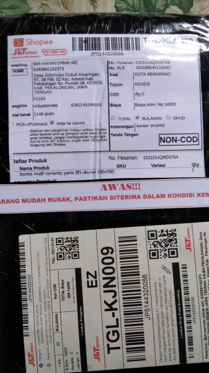 Bonita Motif Romantic Paris 3d Ukuran 180x200