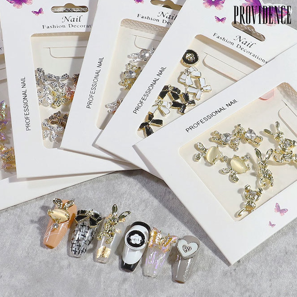 1 Kantong Ornamen Pita Aurora Coating AB Coating Bahan Alloy Aneka Bentuk Untuk Dekorasi Nail Art