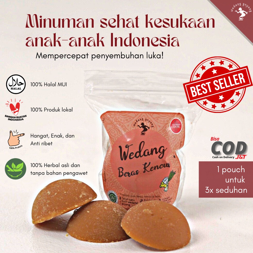 

Wedang Goyang Beras Kencur Jamu Instan isi 3 pack / 9 seduhan