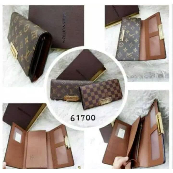 Dompet lv  Wanita Import Premium / Dompet Lipat Wanita Bahan Tebal Bisa COD