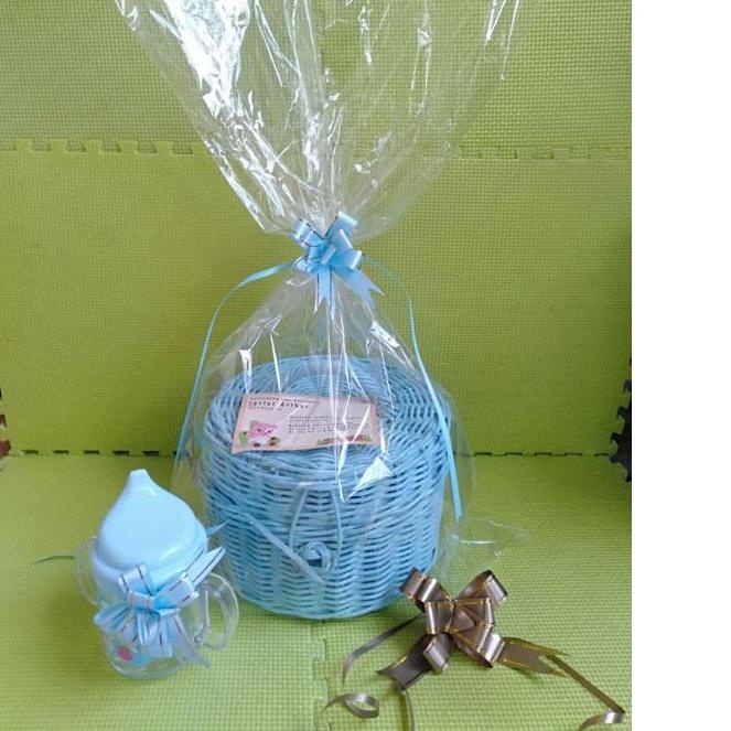 

Kantong Plastik Parcel Kado Bening Polos Tebal Pita Tarik Cantik Kawat Twisted