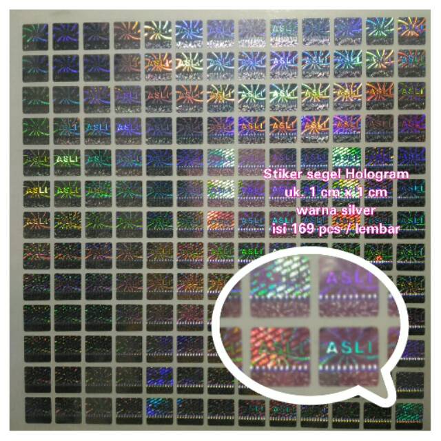 STIKER SEGEL HOLOGRAM ASLI ORIGINAL