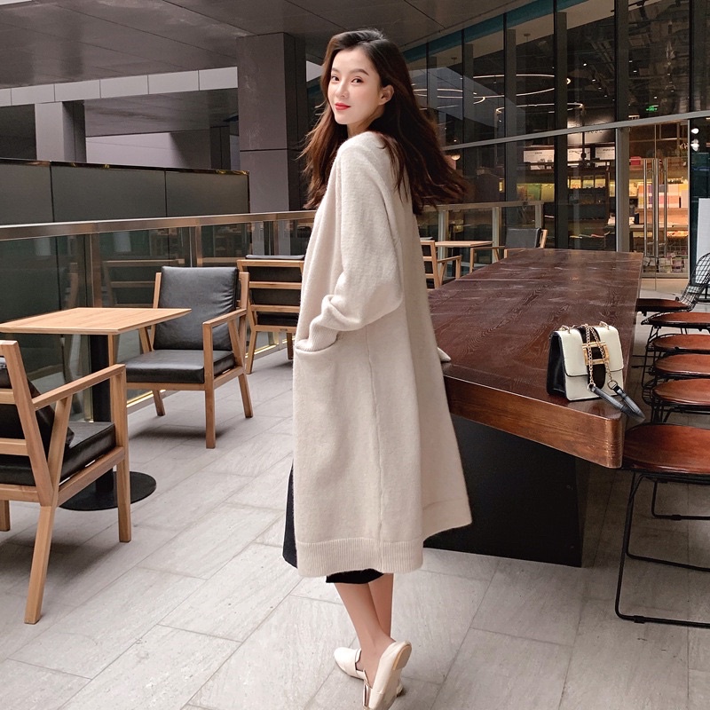 [ Premium Actress Series ] Fury Knit Long Cardigan Import Premium ( Cardigan Panjang Rajut Bulu )