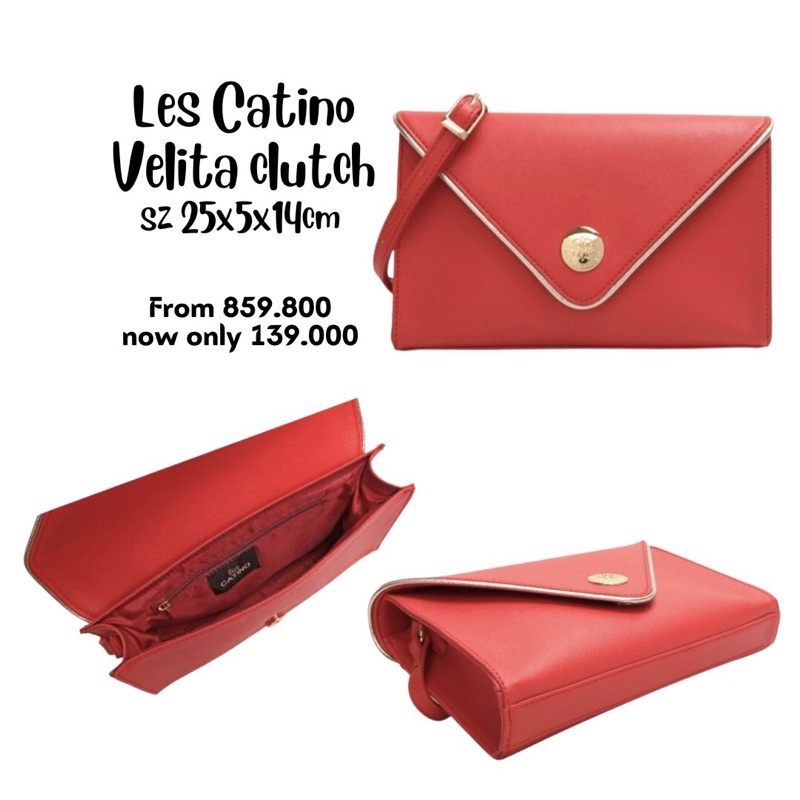 TERMURAH tas selempang wanita Les Catino Velita Clutch ORIGINAL NEW
