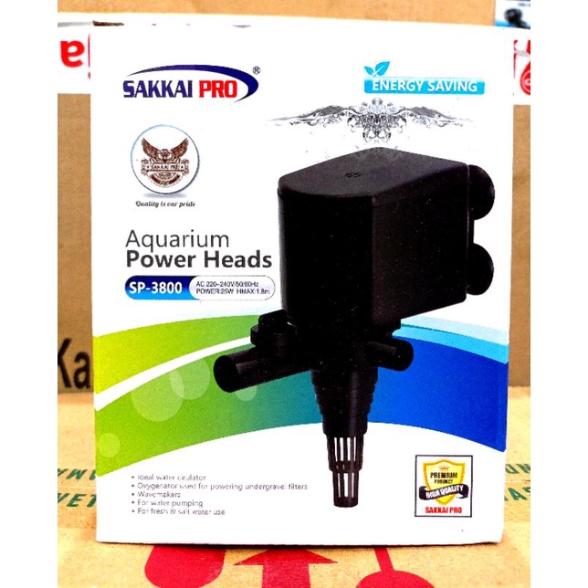 POMPA AQUARIUM KOLAM HIDROPONIK SAKKAI PRO SP 3800