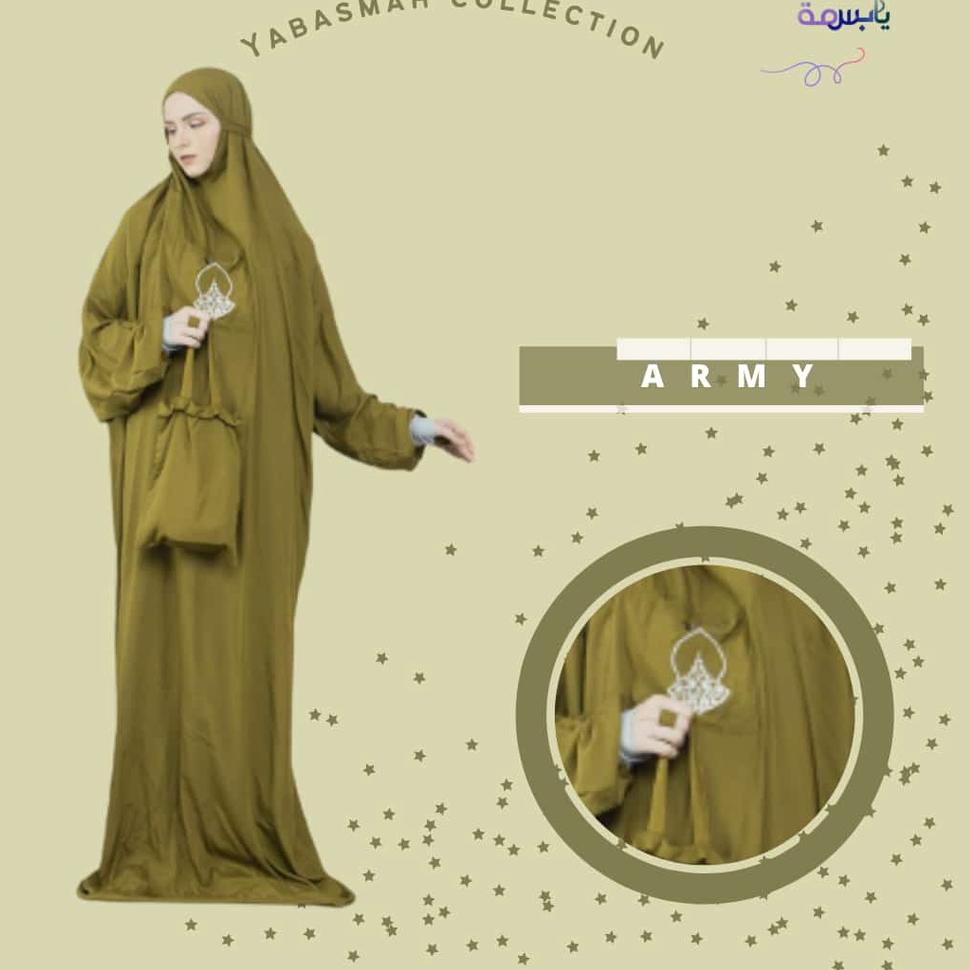 TZA.25Au22υ– YABASMAH COLLECTION /Original 100% /Mukena manset / Realpict /Mukena terompah /Hadromau