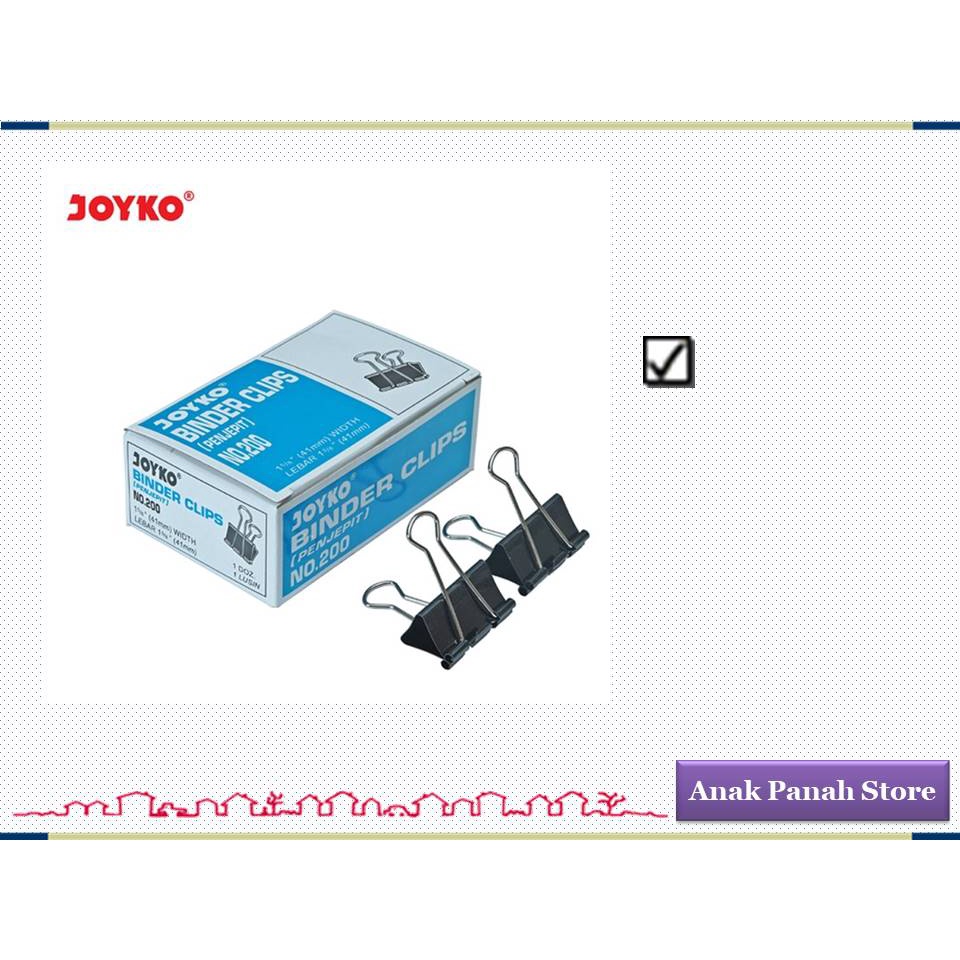 

Binder Clip No 200 Merk Joyko