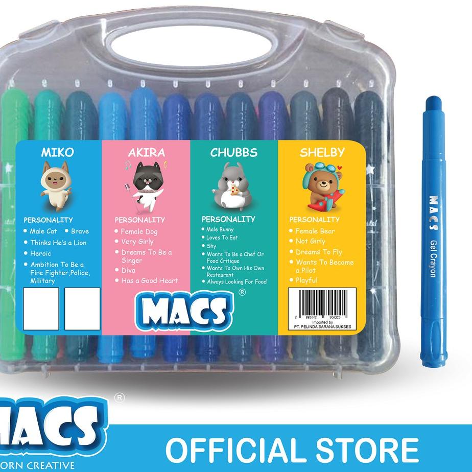 

New MACS 24 Colors Gel Crayon Warna ,,