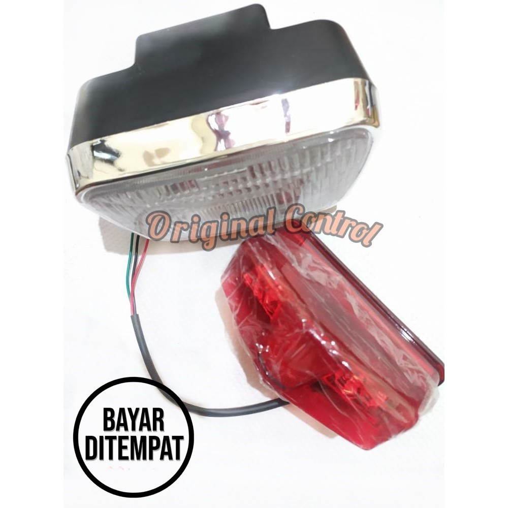 Reflektor lampu depan RX king + lampu stop LEd RX king MERAH