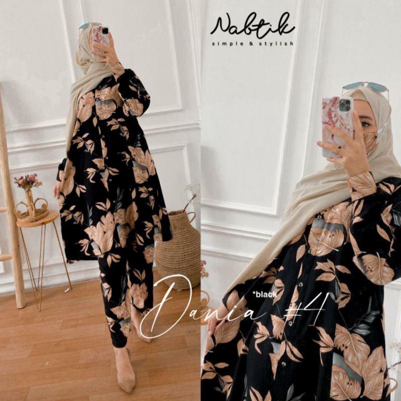 READY SETELAN WANITA MUSLIM DANIA #4 ONE SET ORIGINAL NABTIK SOLO