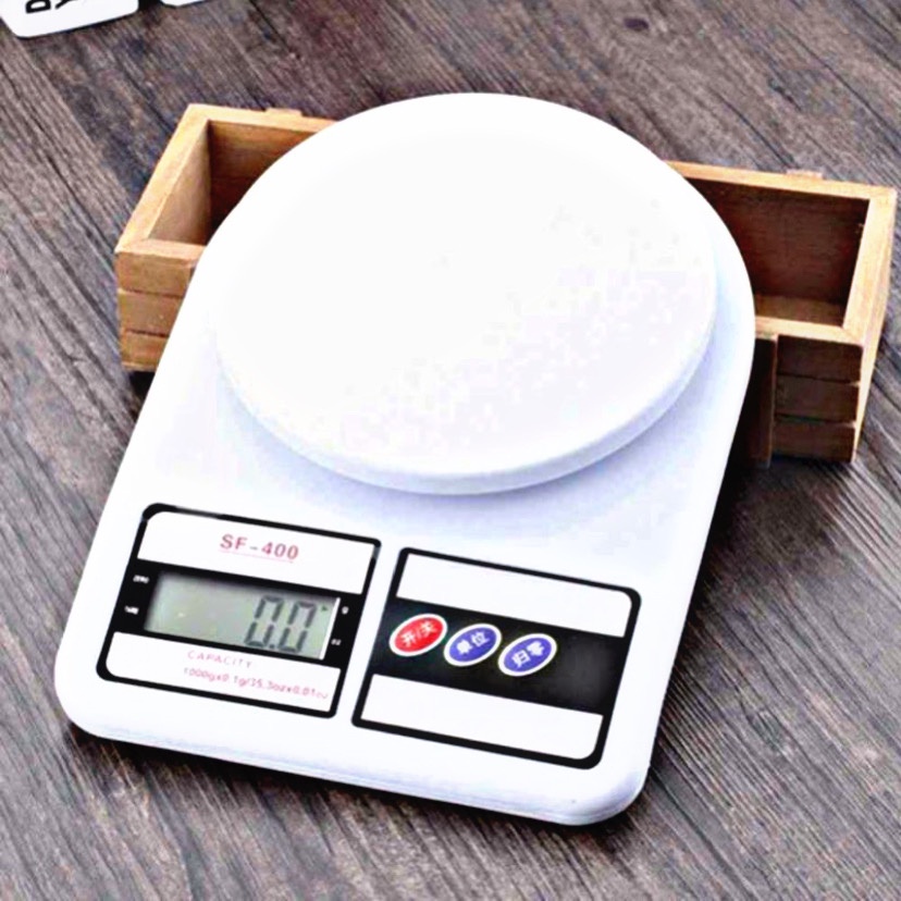 ( BISA COD ) PROMO TIMBANGAN DAPUR DIGITAL SF-400 / TIMBANGAN KUE DIGITAL 10KG  / ELECTRONIC PORTABLE SCALE / ALAT PENGUKUR KUE TEPUNG BAHAN LCD / ALAT UKUR BAHAN KUE / WARNA PUTIH WHITE MENGGUNAKAN BATERAI A3 AAA