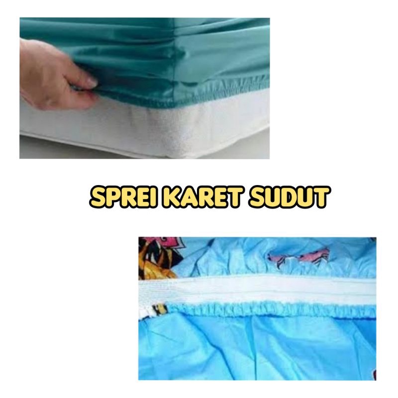 Sprei karet sudut uk 90x200 / uk 120x200 / uk 160x200 / uk 180x200 / uk 200×200